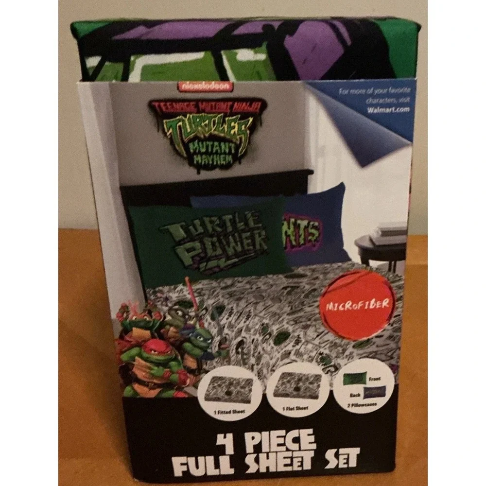 Nickelodeon Teenage‎ Mutant Ninja Turtles Kids 4-Piece Full Sheet Set Microfiber - Picture 5 of 7